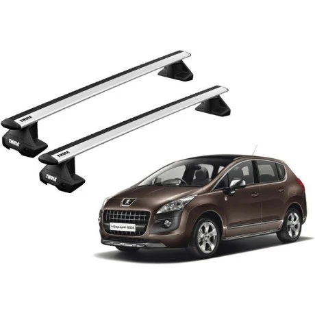 Barras THULE EVO WingBar para autos PEUGEOT 3008 2009 a 2016