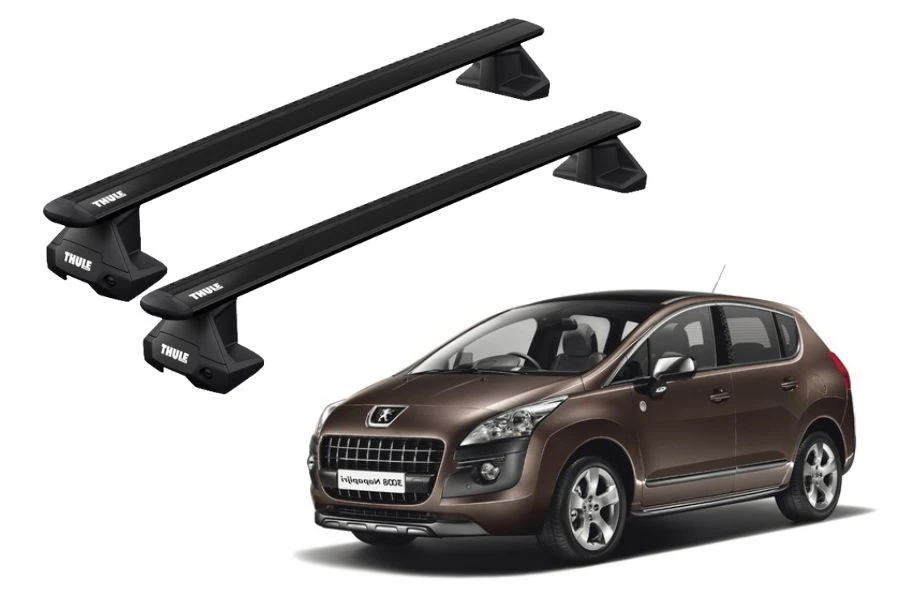 Barras THULE EVO WingBar para autos PEUGEOT 3008 2009 a 2016 negro