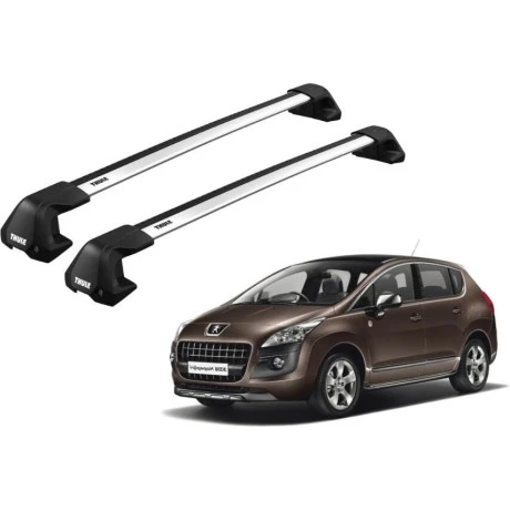 Barras THULE EDGE Flush para autos PEUGEOT 3008 2009 a 2016