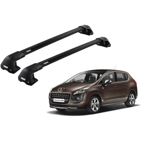 Barras THULE EDGE Flush para autos PEUGEOT 3008 2009 a 2016 negro