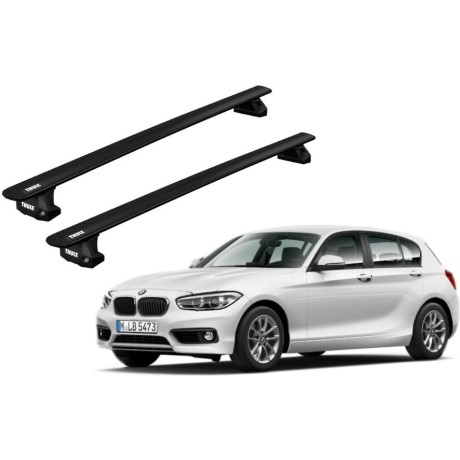 Barras THULE EVO WingBar para autos BMW 1-series 2007 a 2011 negro
