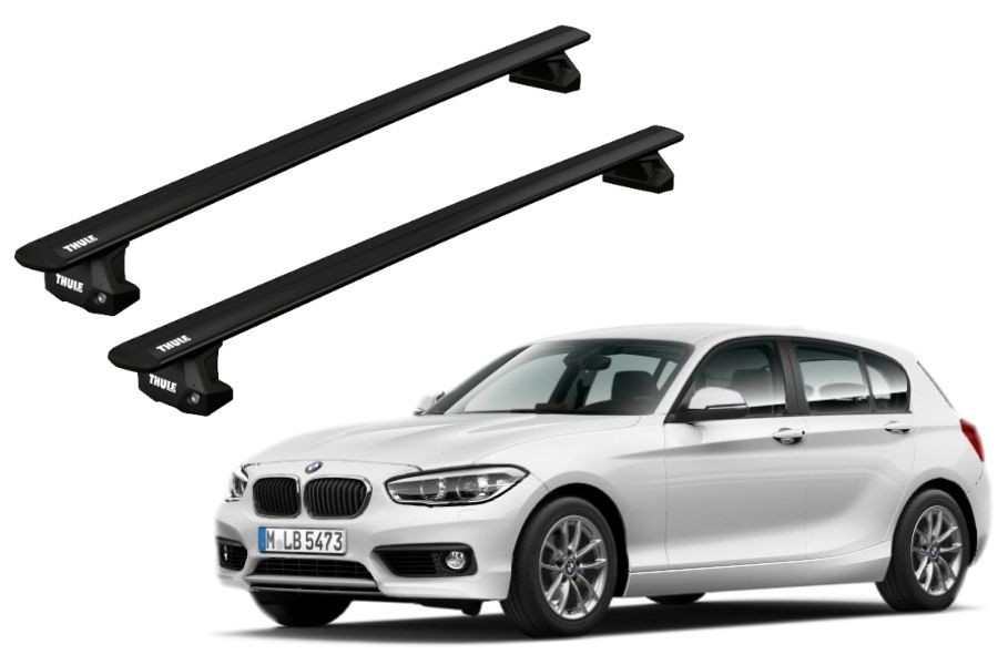Barras THULE EVO WingBar para autos BMW 1-series 2007 a 2011 negro