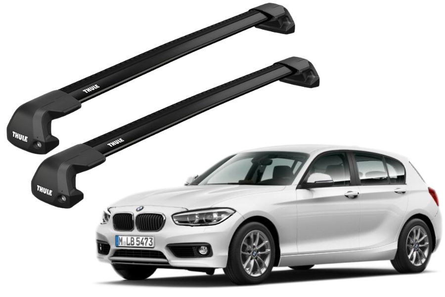 Barras THULE EDGE Flush para autos BMW 1-series 2007 a 2011 negro