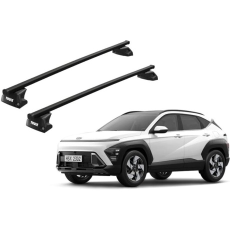 Barras THULE EVO SquareBar para autos HYUNDAI Kona desde 2017 - 2023