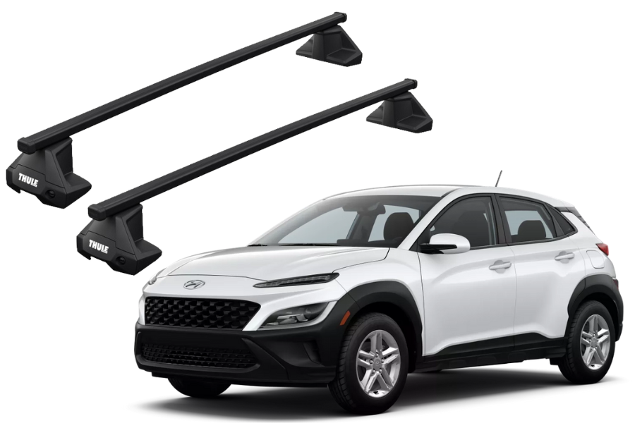 Barras THULE EVO SquareBar para autos HYUNDAI Kona desde 2017 - 2023