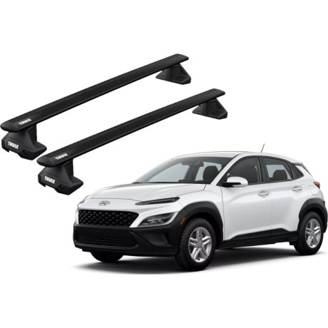 Barras THULE EVO WingBar para autos HYUNDAI Kona desde 2017 - 2023 negro