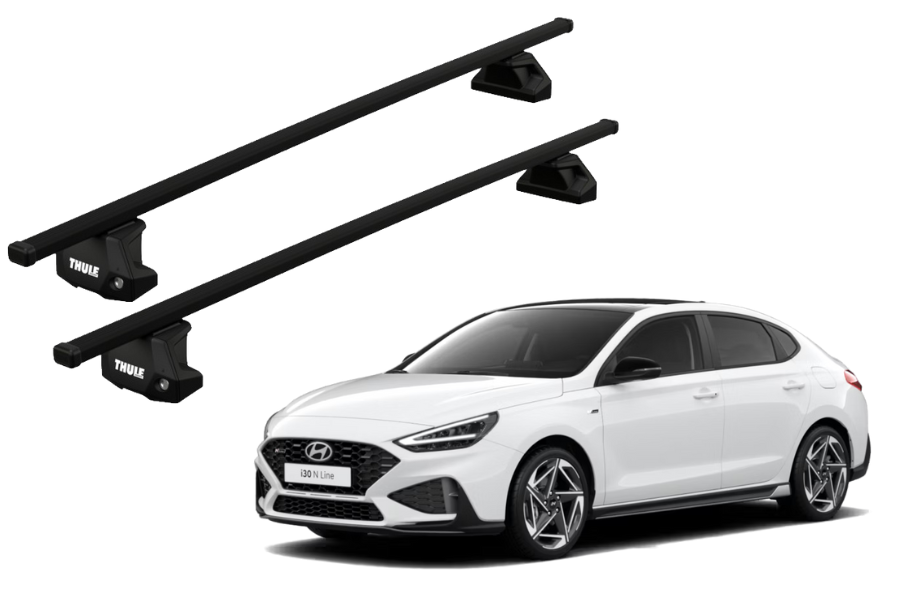 Barras THULE EVO SquareBar para autos HYUNDAI i30 Fastback desde 2018 - 2020