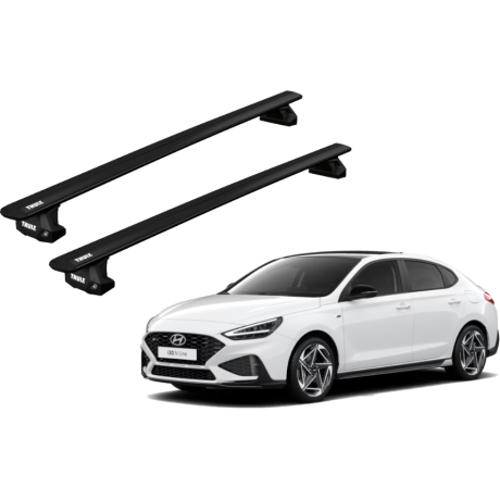 Barras THULE EVO WingBar para autos HYUNDAI i30 Fastback desde 2018 - 2020 negro