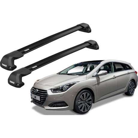 Barras THULE EDGE Flush para autos HYUNDAI i40 desde 2011-2019 negro