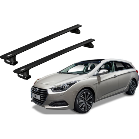 Barras THULE EVO WingBar para autos HYUNDAI i40 desde 2011-2019 negro