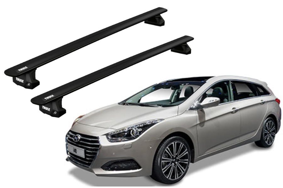 Barras THULE EVO WingBar para autos HYUNDAI i40 desde 2011-2019 negro