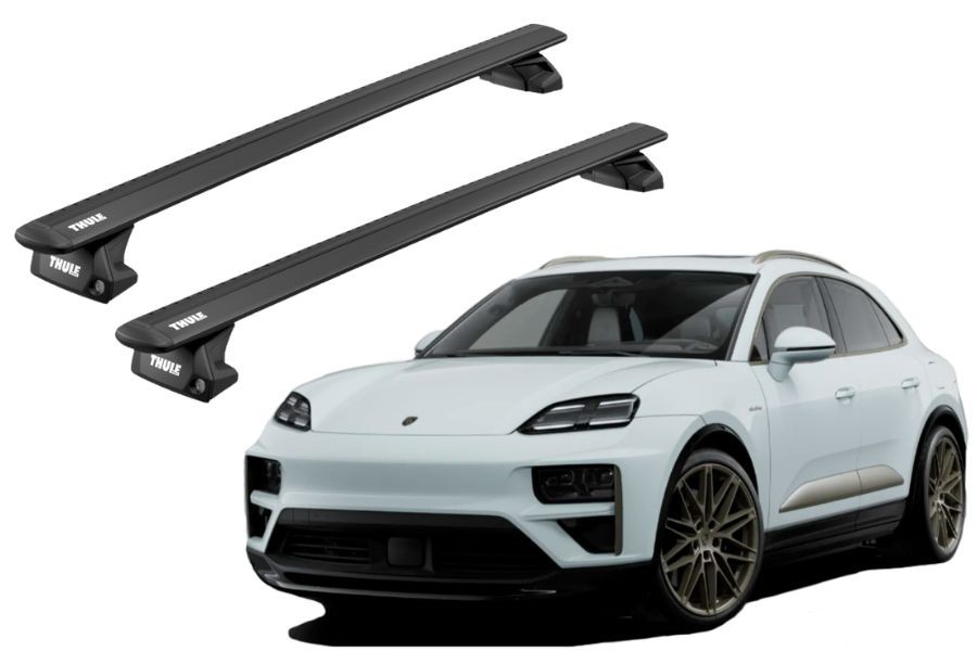 Barras THULE EVO WingBar para autos PORSCHE Macan Electric desde 2024 negro