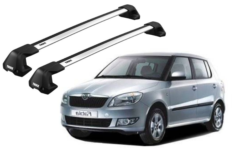 Barras THULE EDGE Flush para autos SKODA Fabia 2007 a 2014