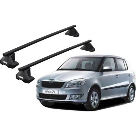 Barras THULE EVO SquareBar para autos SKODA Fabia 2007 a 2014