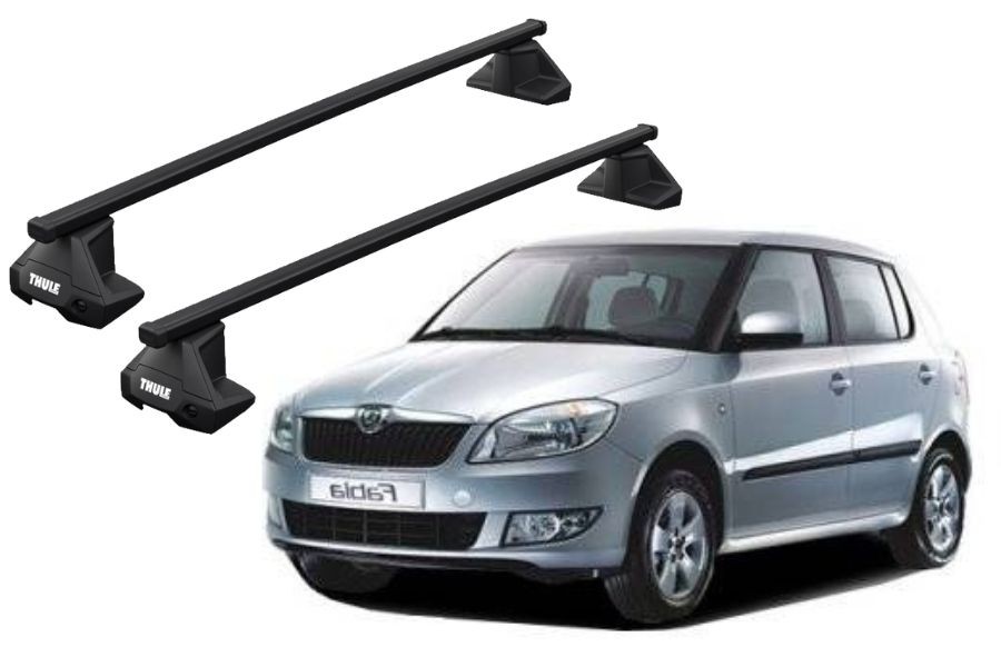 Barras THULE EVO SquareBar para autos SKODA Fabia 2007 a 2014