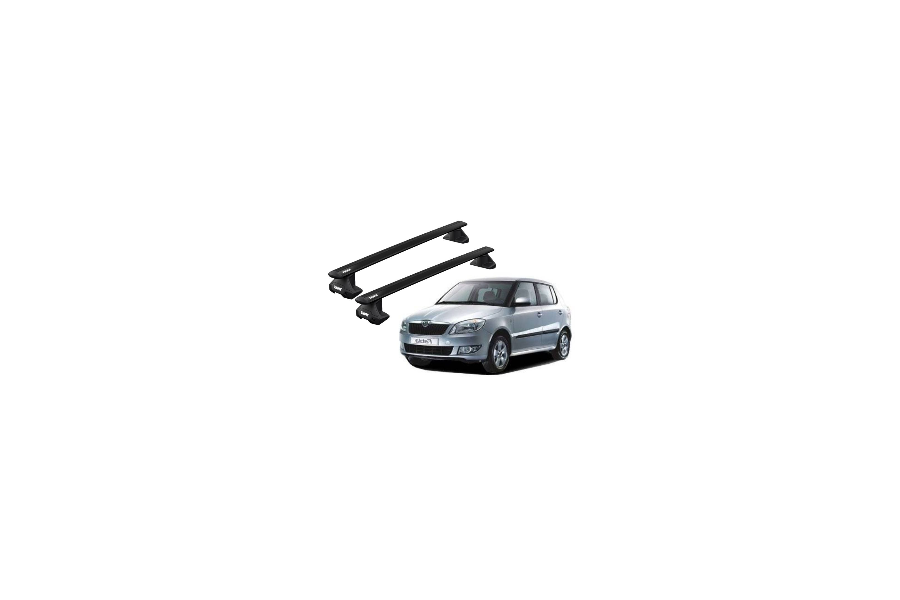 Barras THULE EVO WingBar para autos SKODA Fabia 2007 a 2014 negro