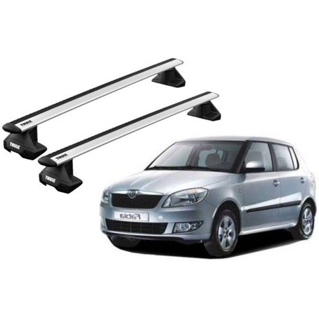 Barras THULE EVO WingBar para autos SKODA Fabia 2007 a 2014