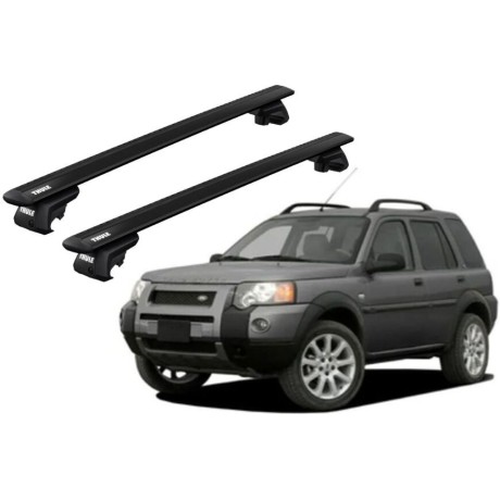 Barras THULE EVO WingBar para autos LAND ROVER Freelander 2004 a 2006 negro