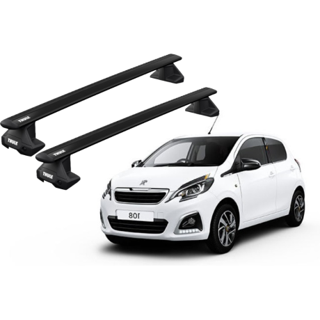 Barras THULE EVO WingBar para autos PEUGEOT 108 desde 2014-2021 negro
