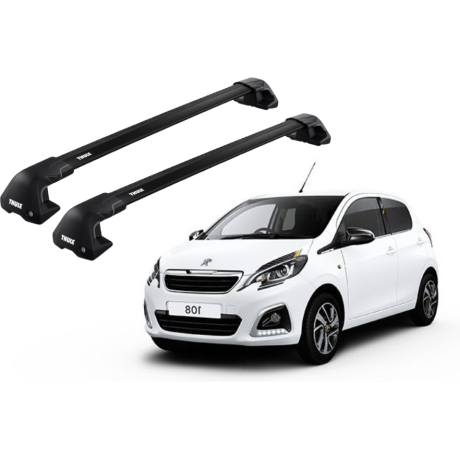 Barras THULE EDGE Flush para autos PEUGEOT 108 desde 2014-2021 negro
