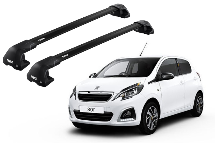 Barras THULE EDGE Flush para autos PEUGEOT 108 desde 2014-2021 negro
