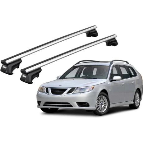 Barras THULE SmartRack XT AluBar para autos SAAB 9-3 SportCombi 2005 a 2012
