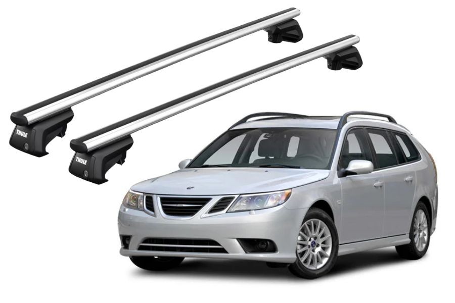 Barras THULE SmartRack XT AluBar para autos SAAB 9-3 SportCombi 2005 a 2012