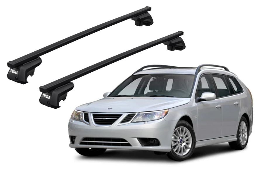 Barras THULE EVO SquareBar para autos SAAB 9-3 SportCombi 2005 a 2012