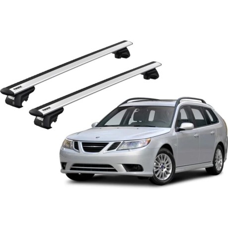 Barras THULE EVO WingBar para autos SAAB 9-3 SportCombi 2005 a 2012