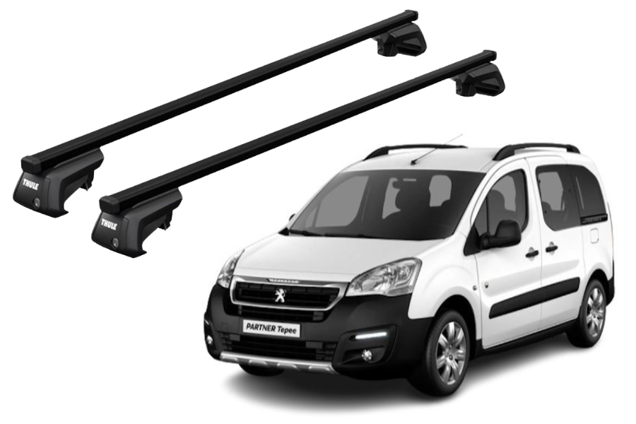 Barras THULE EVO SquareBar para autos PEUGEOT Partner Tepee desde 2008