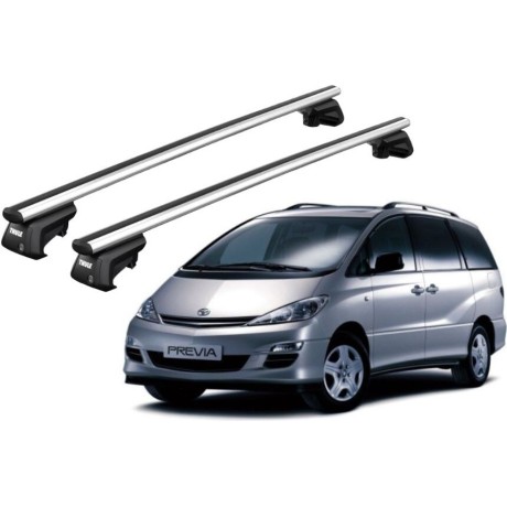 Barras THULE SmartRack XT AluBar para autos TOYOTA Previa 2000 a 2002
