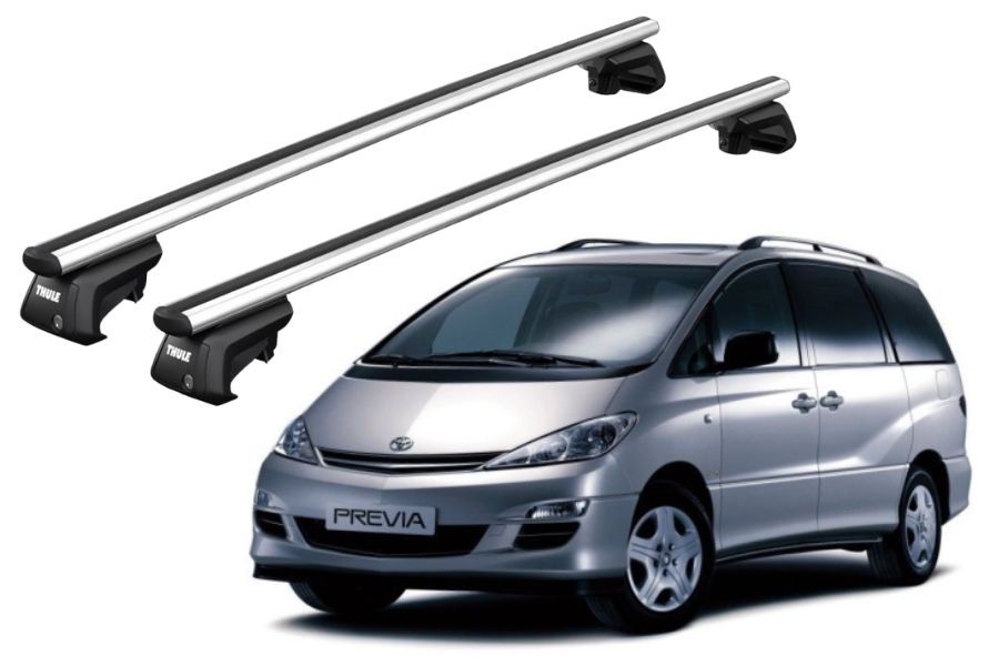 Barras THULE SmartRack XT AluBar para autos TOYOTA Previa 2000 a 2002
