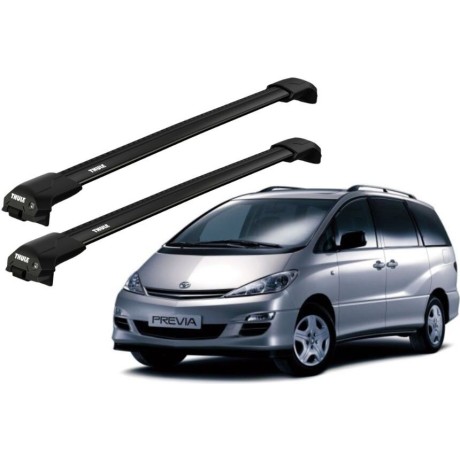 Barras THULE EDGE Flush para autos TOYOTA Previa 2000 a 2002 negro