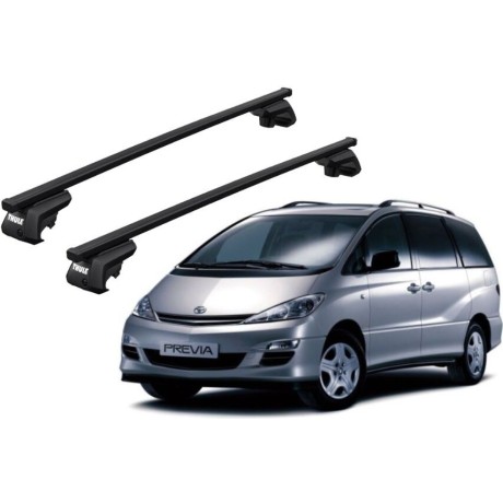 Barras THULE EVO SquareBar para autos TOYOTA Previa 2000 a 2002