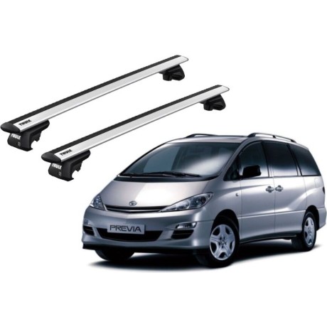 Barras THULE EVO WingBar para autos TOYOTA Previa 2000 a 2002