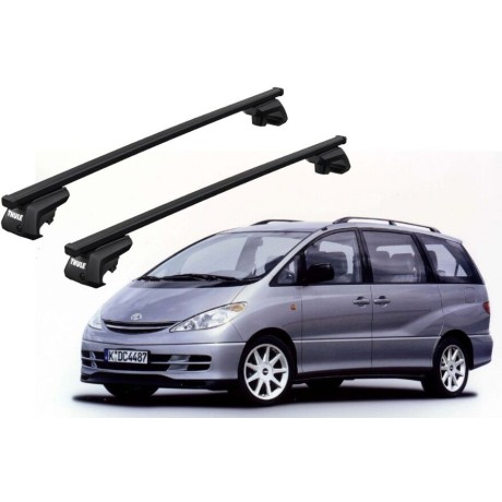 Barras THULE EVO SquareBar para autos TOYOTA Estima 2000 a 2005