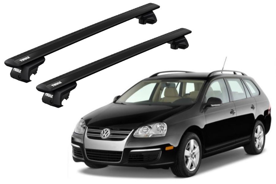 Barras THULE EVO WingBar para autos VOLKSWAGEN Jetta Variant desde 2008 negro