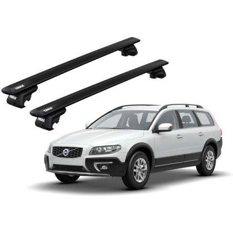 Barras THULE EVO WingBar para autos VOLVO XC70 2000 a 2002 negro