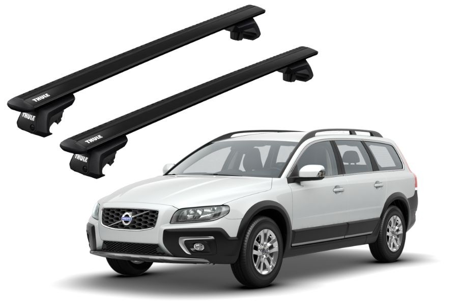 Barras THULE EVO WingBar para autos VOLVO XC70 2000 a 2002 negro
