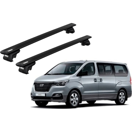 Barras THULE EVO WingBar para Van HYUNDAI H-1 desde 2008-2021 negro