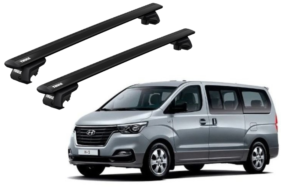 Barras THULE EVO WingBar para Van HYUNDAI H-1 desde 2008-2021 negro