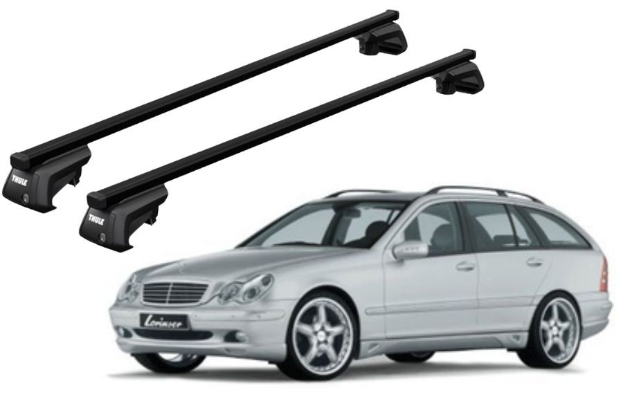 Barras THULE SmartRack XT para autos MERCEDES BENZ C-Class (W203) 2000 a 2003