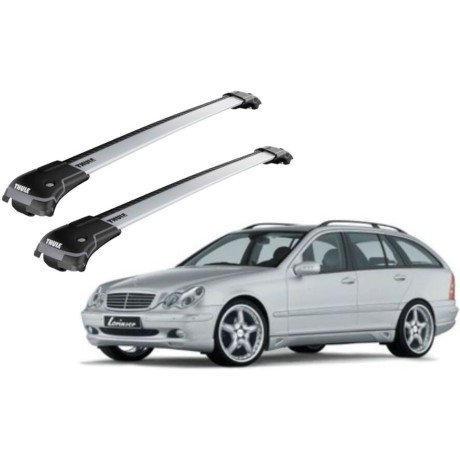Barras THULE EDGE para autos MERCEDES BENZ C-Class (W203) 2000 a 2003