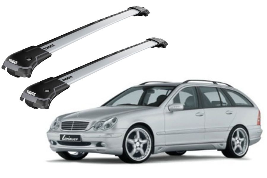 Barras THULE EDGE para autos MERCEDES BENZ C-Class (W203) 2000 a 2003