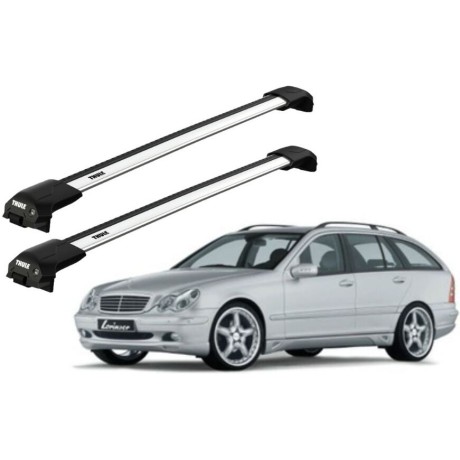 Barras THULE EDGE Flush para autos MERCEDES BENZ C-Class (W203) 2000 a 2003