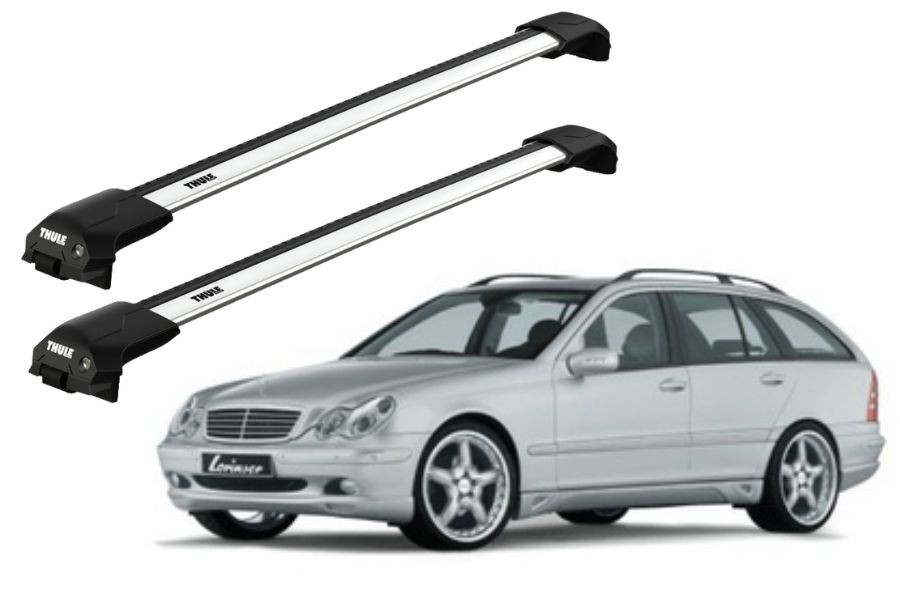 Barras THULE EDGE Flush para autos MERCEDES BENZ C-Class (W203) 2000 a 2003