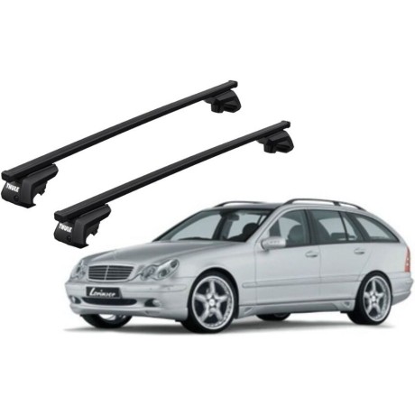 Barras THULE EVO SquareBar para autos MERCEDES BENZ C-Class (W203) 2000 a 2003