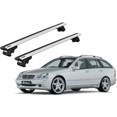 Barras THULE EVO WingBar para autos MERCEDES BENZ C-Class (W203) 2000 a 2003