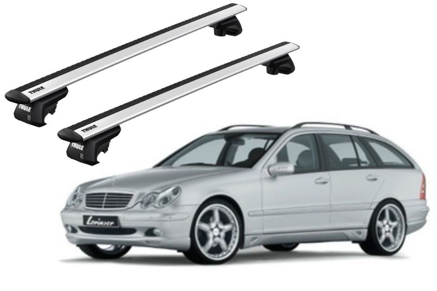 Barras THULE EVO WingBar para autos MERCEDES BENZ C-Class (W203) 2000 a 2003