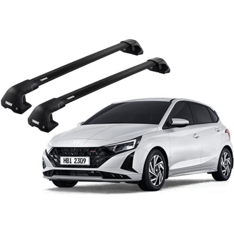 Barras THULE EDGE Flush para autos HYUNDAI i20 desde 2020-2022 negro